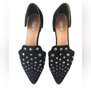 BAR III Womens Black Closed Back Cansia Toe Block Heel Slip On Flats 8M